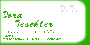 dora teschler business card